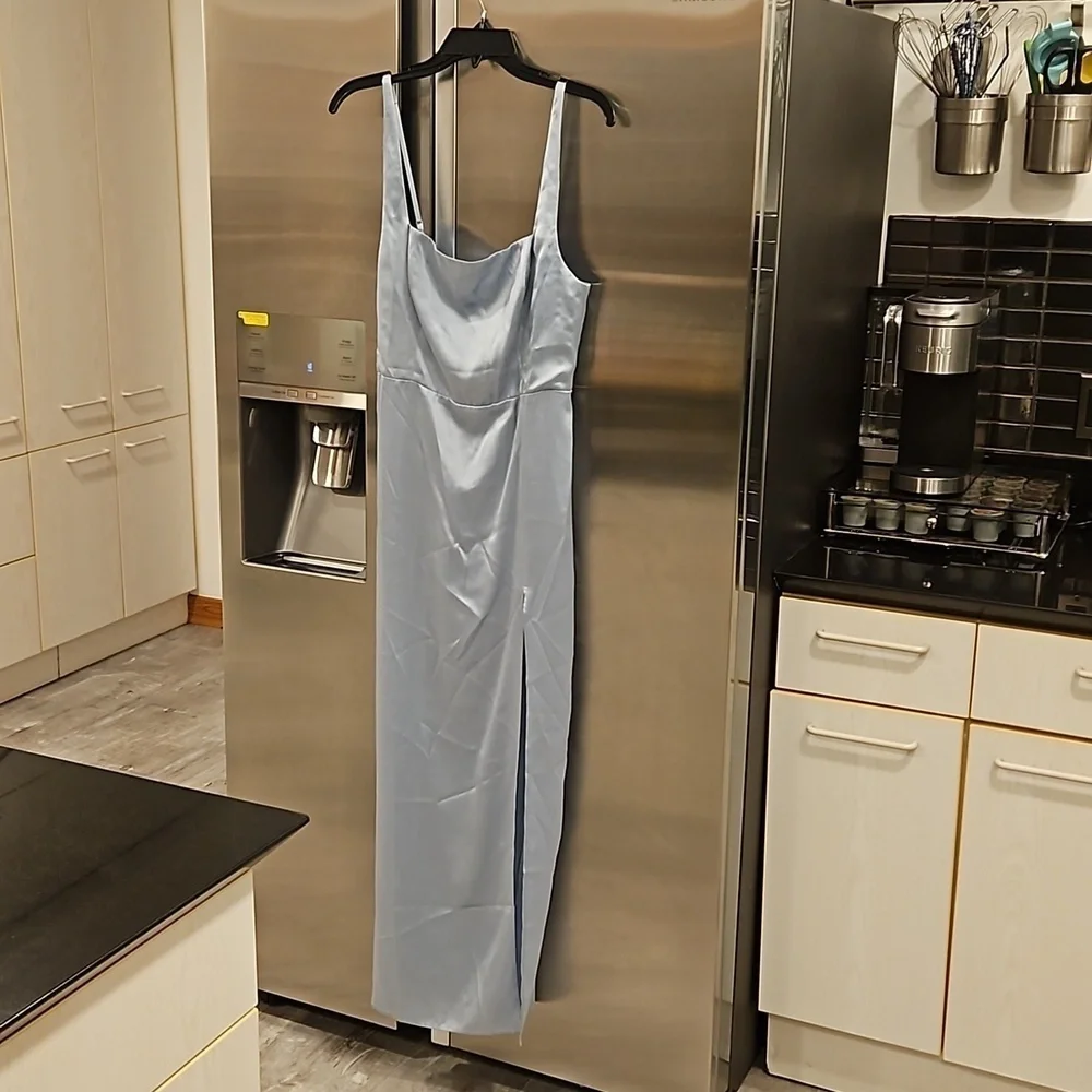💕REFORMATION💕 Solay Silk Dress ~ Mineral 6 NWT